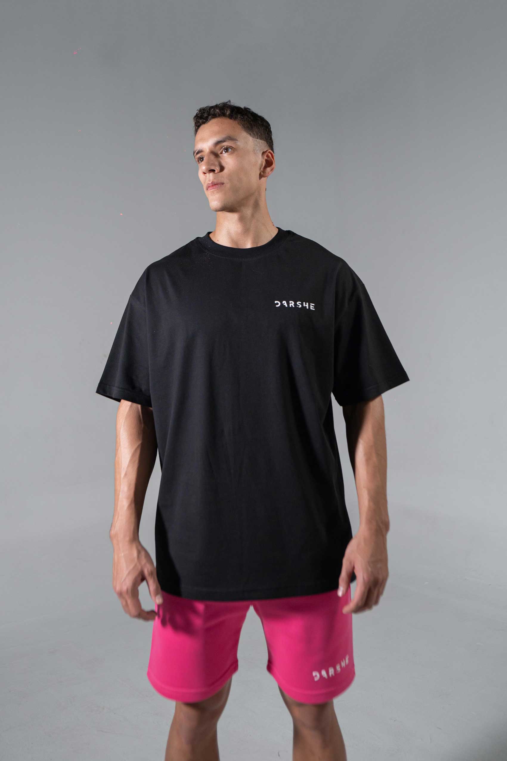 camiseta oversize para hombre negra